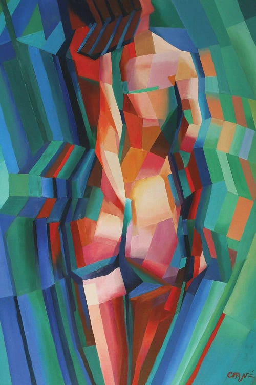 Cubistic Nude II by Corné Akkers wall art