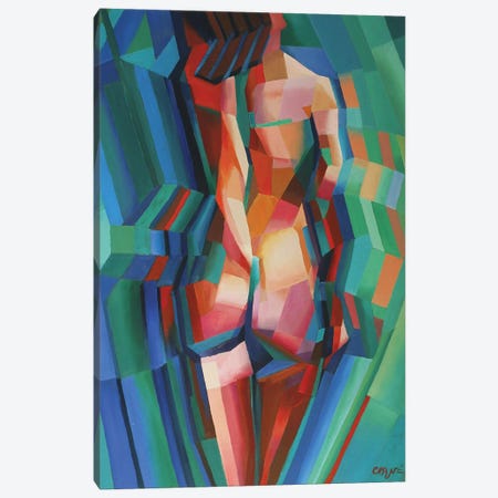 Cubistic Nude II Canvas Print #CAK7} by Corné Akkers Canvas Wall Art