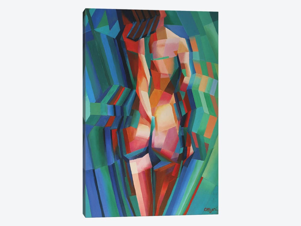Cubistic Nude II by Corné Akkers 1-piece Canvas Wall Art