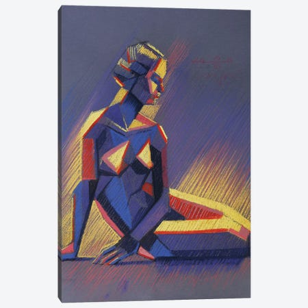 Cubistic Nude IV Canvas Print #CAK8} by Corné Akkers Canvas Art Print