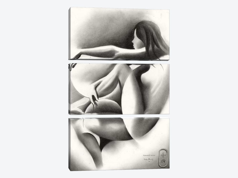 Roundism - October '19 by Corné Akkers 3-piece Canvas Artwork