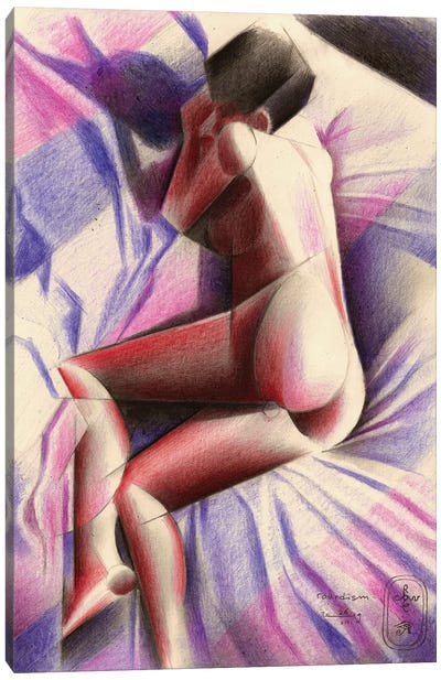 Purple Roundism Canvas Art Print - Corné Akkers