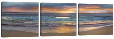 Malibu Alone Canvas Art Print - 3-Piece Panoramic Art