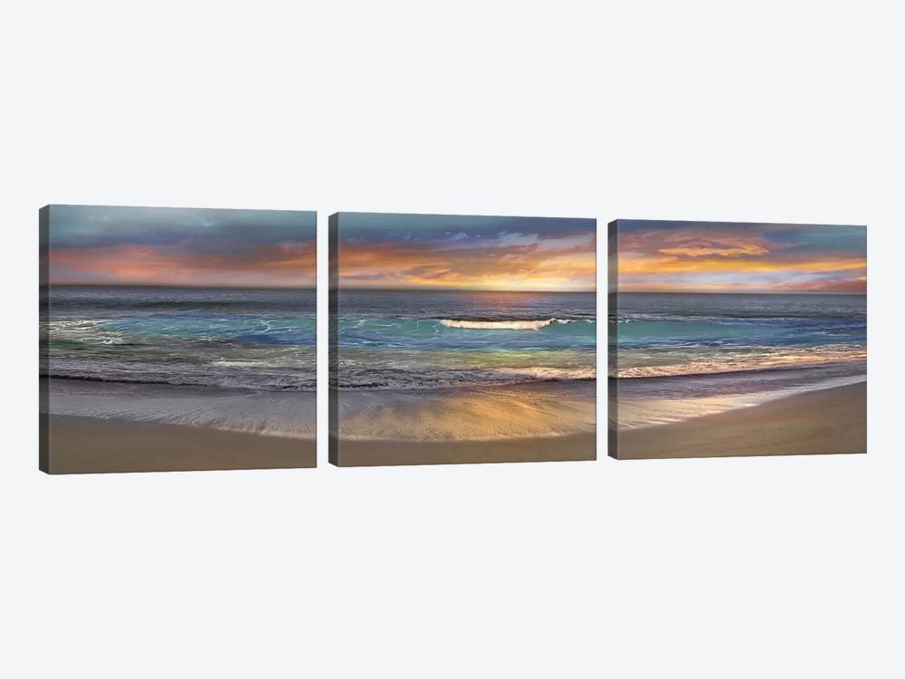 Malibu Alone by Mike Calascibetta 3-piece Canvas Print