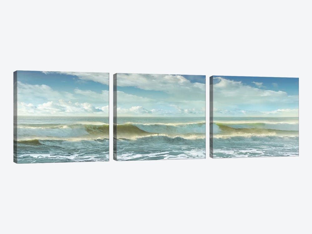 Surf is Up by Mike Calascibetta 3-piece Canvas Artwork