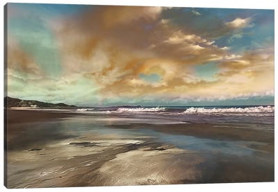 Reflection Canvas Art Print - Beach Sunrise & Sunset Art
