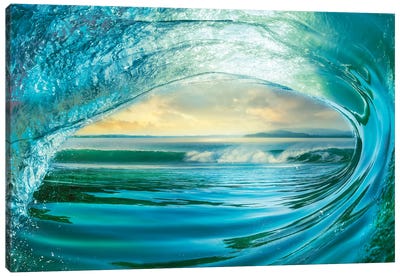 Big Wave Canvas Art Print - Mike Calascibetta