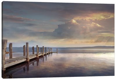 Evening Reflection Canvas Art Print - Dock & Pier Art