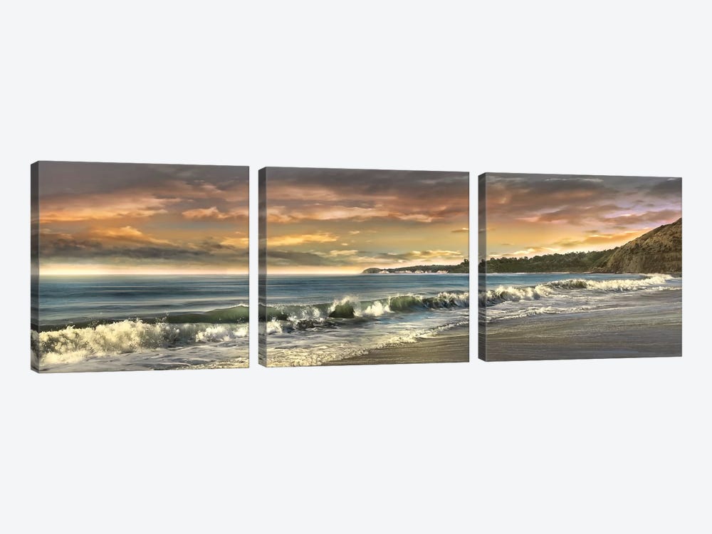 Warm Sunset by Mike Calascibetta 3-piece Canvas Art