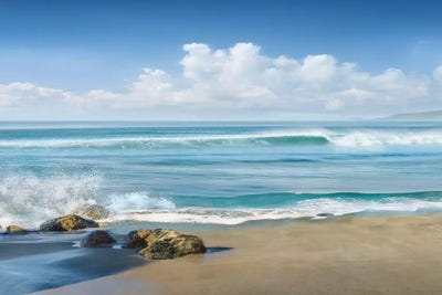 Sweeping Blue by Mike Calascibetta framed wall art