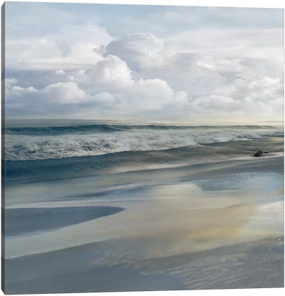 Shades Of Grey Canvas Art Print - 3-Piece Beach Art