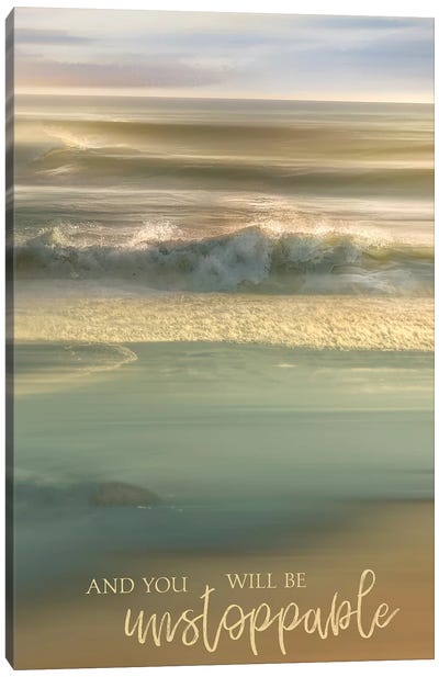 You Will Be Unstoppable Canvas Art Print - Wave Art