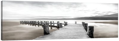 Misty Morning Dock Canvas Art Print - Panoramic Photography
