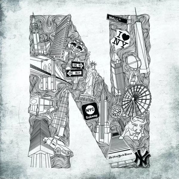 Kids Educational Art: New York by 5by5collective