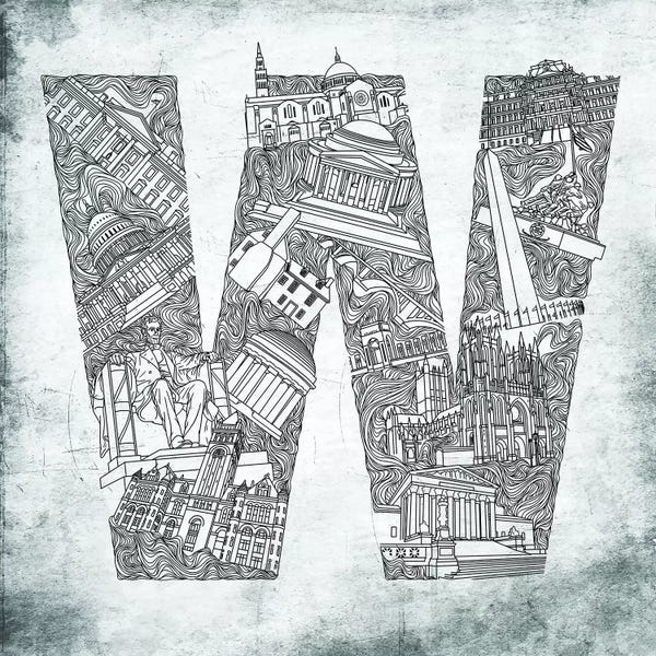 Kids Educational Art: Washington D.C. by 5by5collective