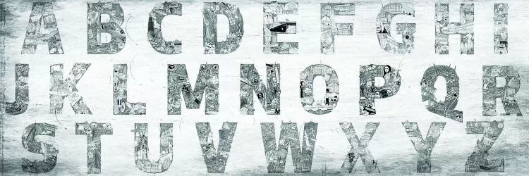 City Alphabet Panoramic by 5by5collective wall art