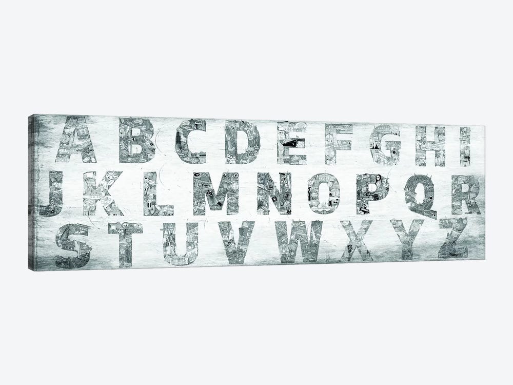 City Alphabet Panoramic by 5by5collective 1-piece Canvas Wall Art