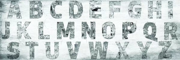 Kids Educational Art: City Alphabet Panoramic by 5by5collective