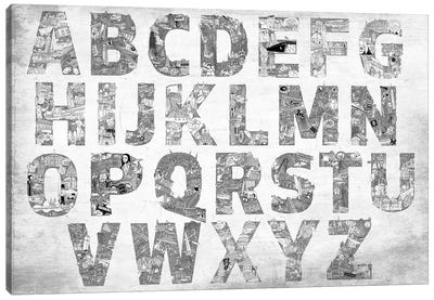 City Alphabet Canvas Art Print - Alphabet City