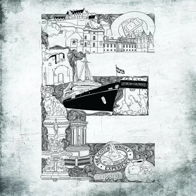 Edinburgh by 5by5collective metal wall art