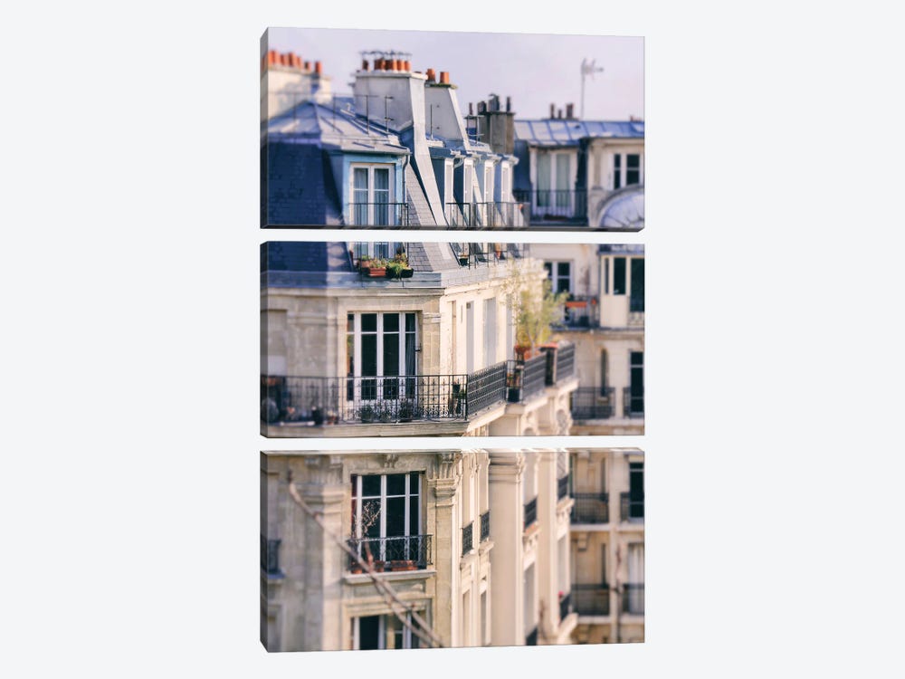 The Paris Apartment View by Carina Okula 3-piece Canvas Art