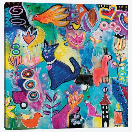 Feline Fantasy Canvas Print #CAU10} by Christine Auda Canvas Art