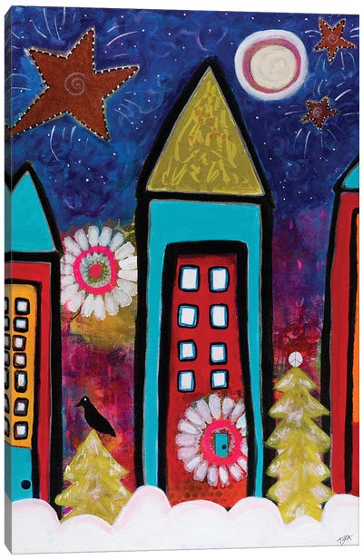 Nightbird Canvas Art Print - Christine Auda