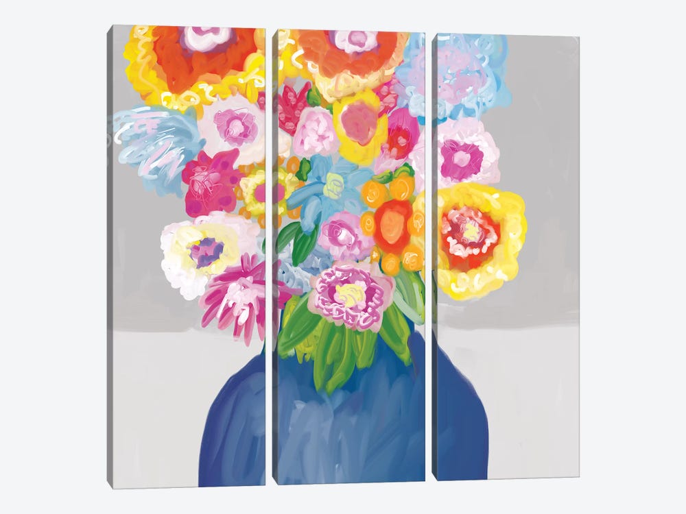 In Bloom  by Christine Auda 3-piece Canvas Wall Art
