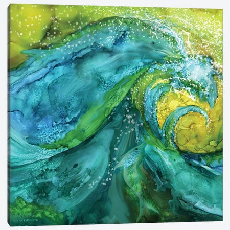 Dolphin Waves Canvas Print #CAV11} by Carol Cavalaris Canvas Art Print