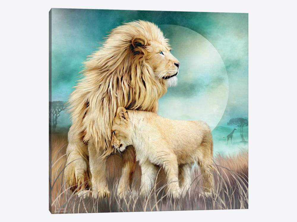 Lion Family - Protection by Carol Cavalaris 1-piece Art Print