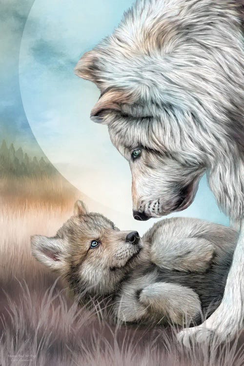 Mama & Her Pup by Carol Cavalaris wall art