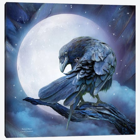 Raven Moon Canvas Print #CAV31} by Carol Cavalaris Canvas Art Print