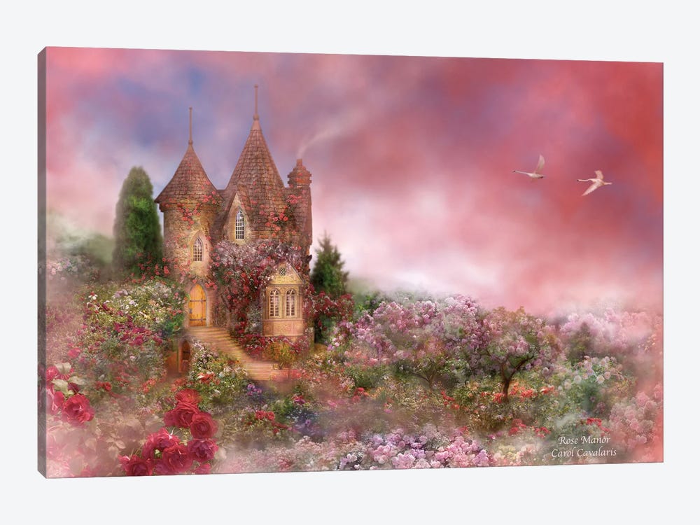 Rose Manor by Carol Cavalaris 1-piece Canvas Artwork