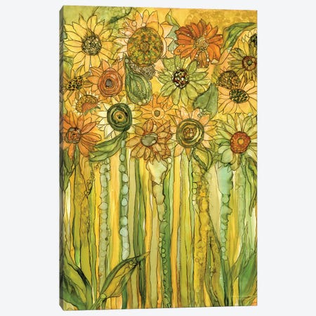 Sunflower Garden Bloomies Canvas Print #CAV37} by Carol Cavalaris Canvas Art