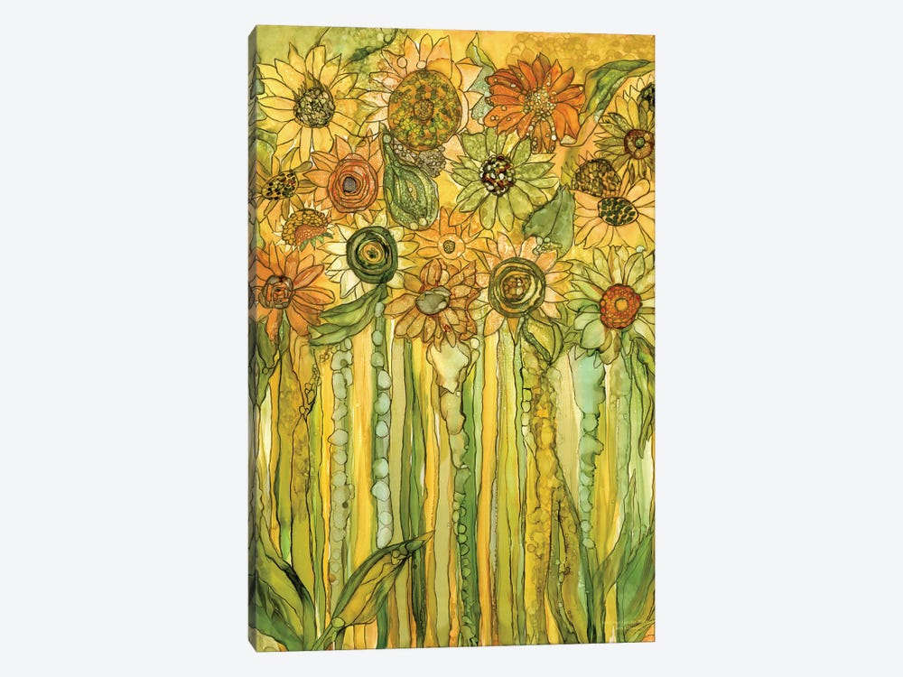 Sunflower Garden Bloomies by Carol Cavalaris 1-piece Canvas Wall Art