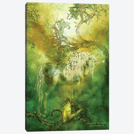Unicorn Of Forest Canvas Print #CAV42} by Carol Cavalaris Canvas Wall Art
