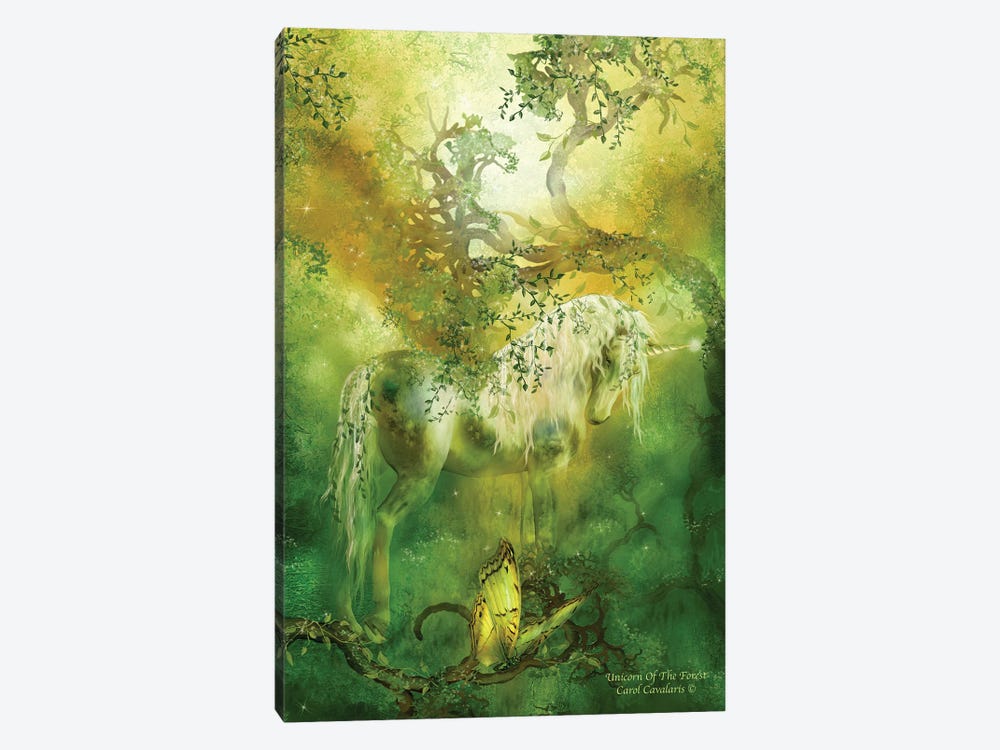 Unicorn Of Forest by Carol Cavalaris 1-piece Canvas Wall Art