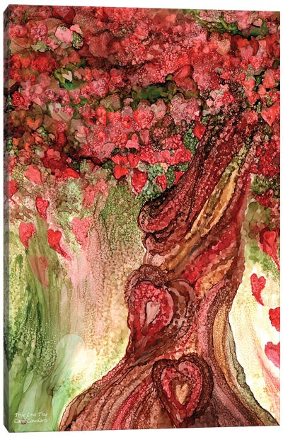 True Love Tree Canvas Art Print - Carol Cavalaris