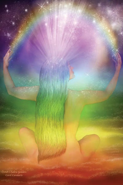 Religious Figures: Crown Chakra Goddess by Carol Cavalaris