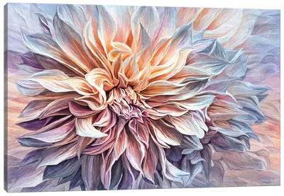 Dahlia Moods Canvas Art Print - Nature Close-Up Art