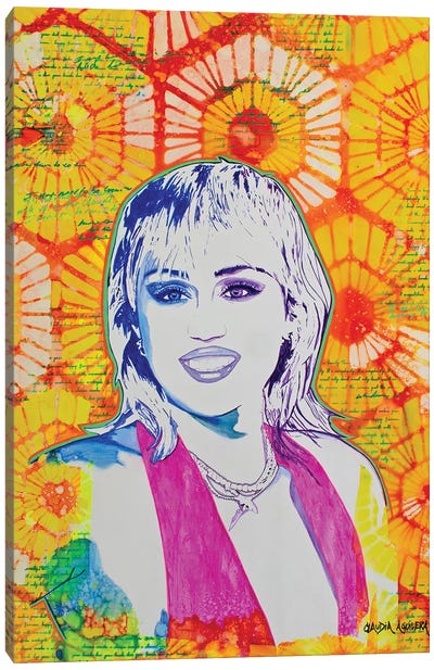 Smiley Canvas Art Print - Miley Cyrus