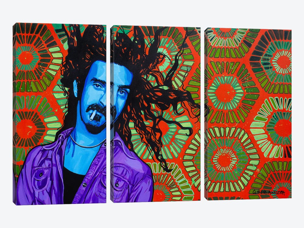 Zappa The Creator by Claudia Aguilera 3-piece Canvas Print