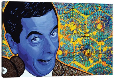 Bean And Teddy Canvas Art Print - Sitcoms & Comedy TV Show Art