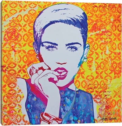 Miley Canvas Art Print - Similar to Andy Warhol
