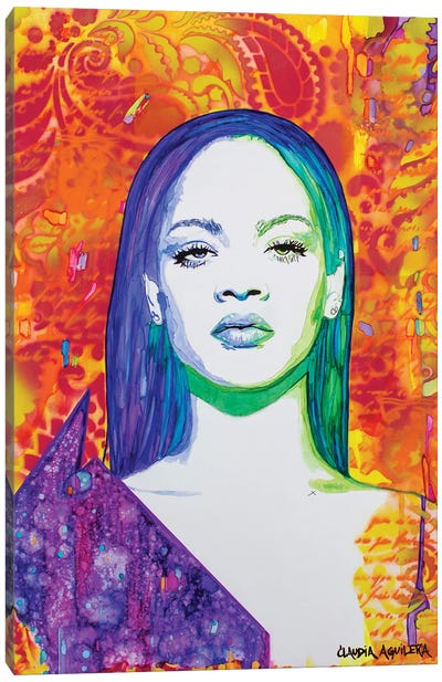 Night At The Wilder Canvas Art Print - Rihanna