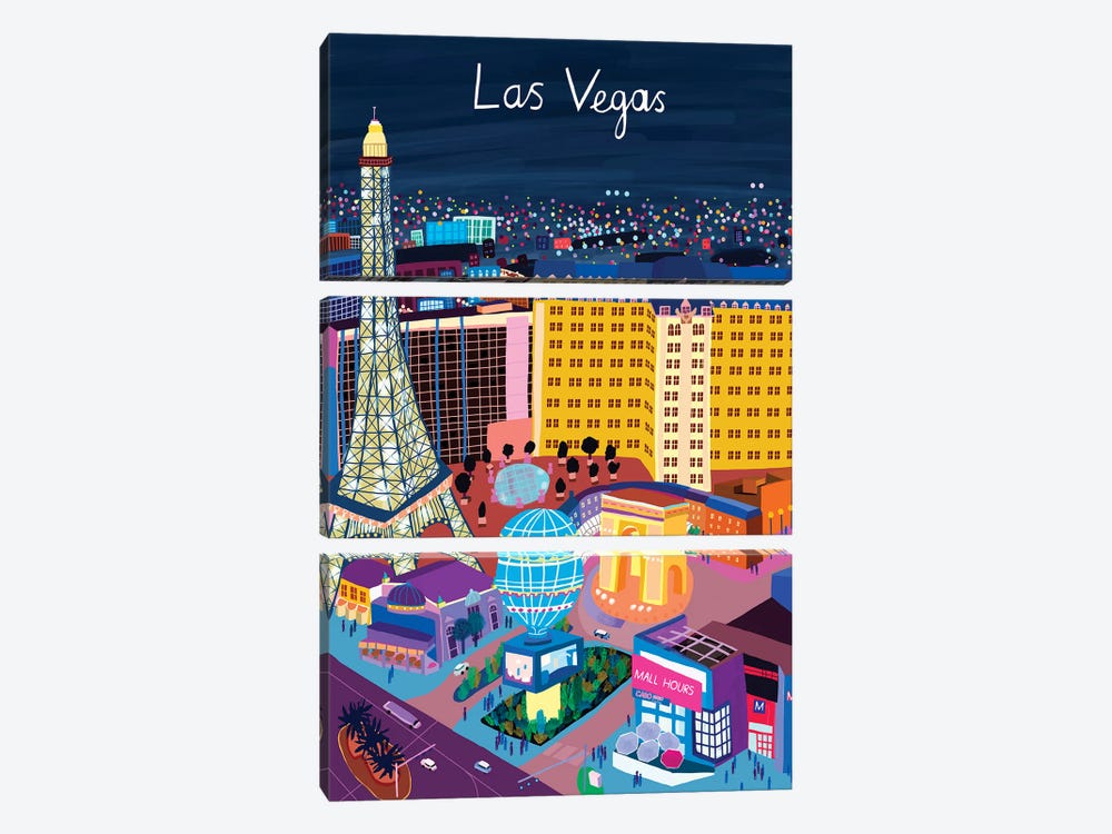 View from Above Las Vegas by Carla Daly 3-piece Art Print