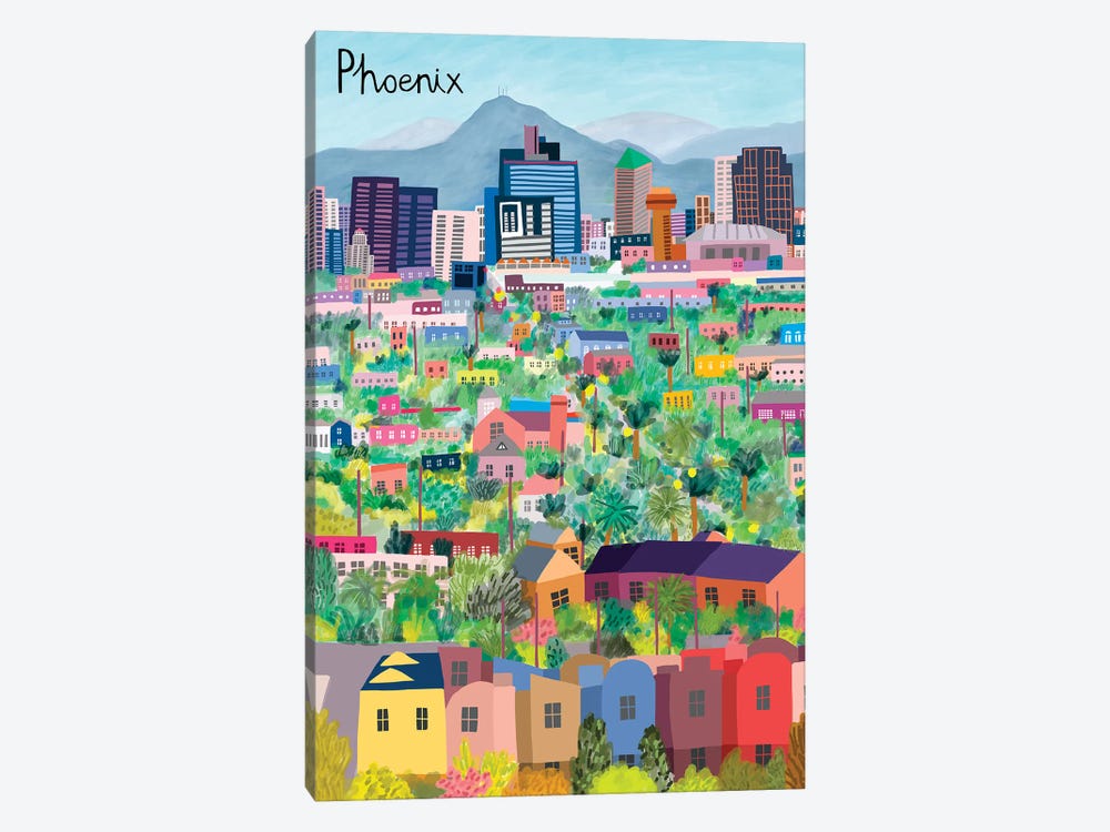 View from Above Phoenix by Carla Daly 1-piece Canvas Print