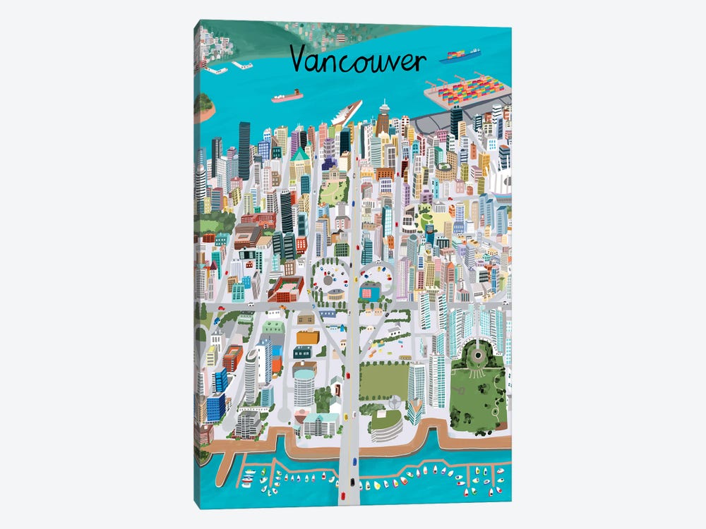 View from Above Vancouver 1-piece Art Print