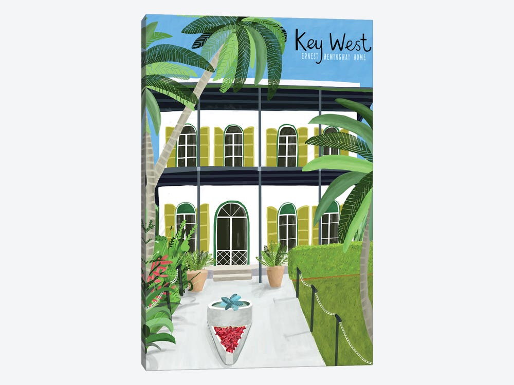 A Key West Hemingway 1-piece Canvas Print