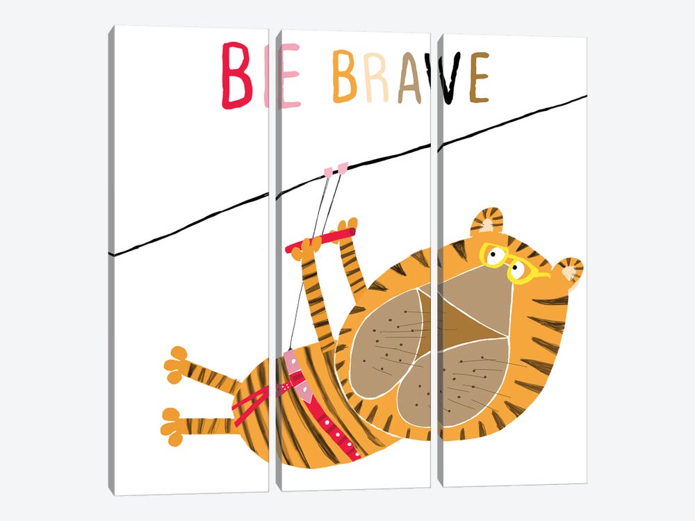 Be Brave by Carla Daly 3-piece Canvas Art Print